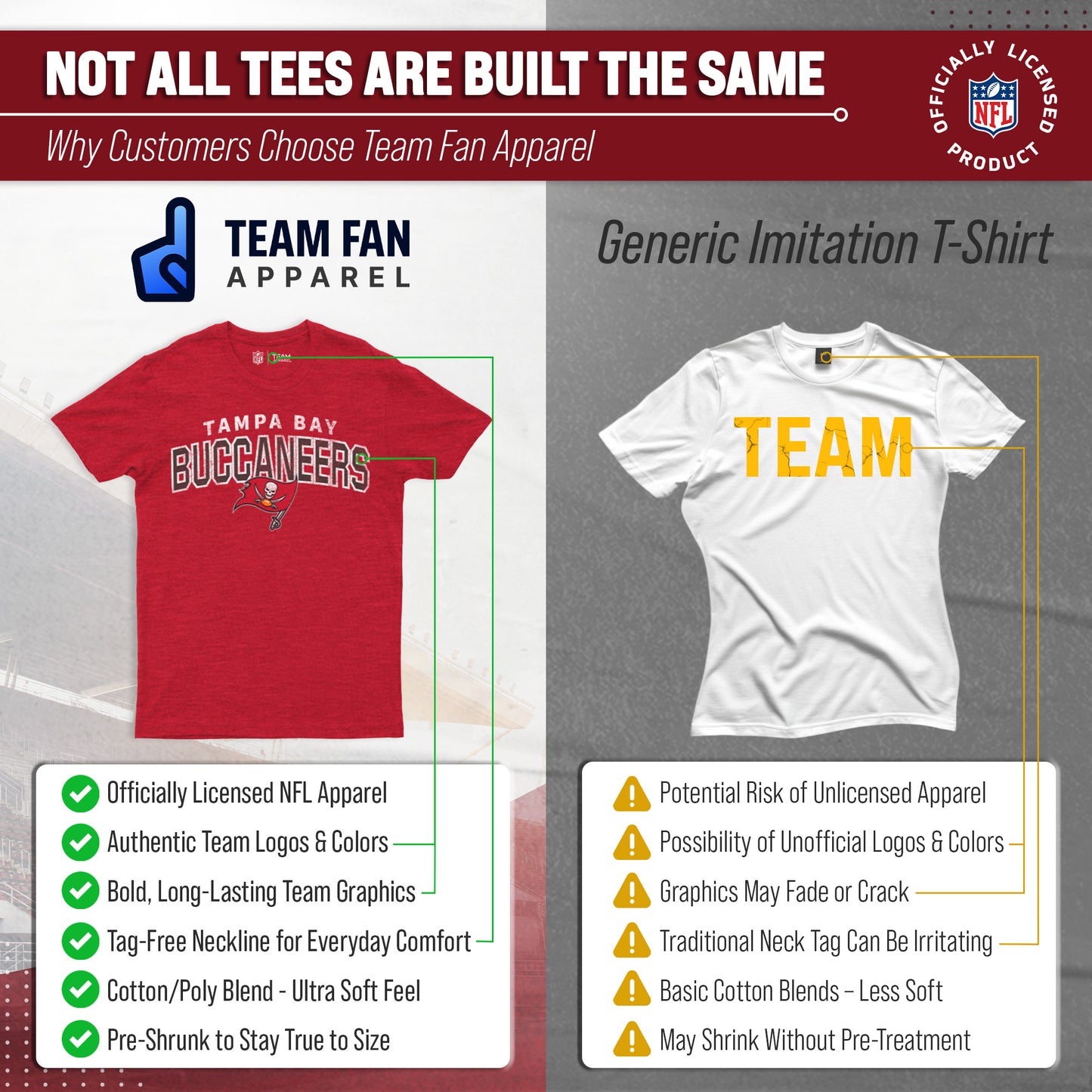 Tampa Bay Buccaneers NFL Starting Fresh Short Sleeve Heather T-Shirt - Cardinal