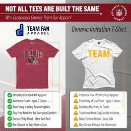 Tampa Bay Buccaneers NFL Adult All Star Heather Tag-Less T-Shirt - Red Heather