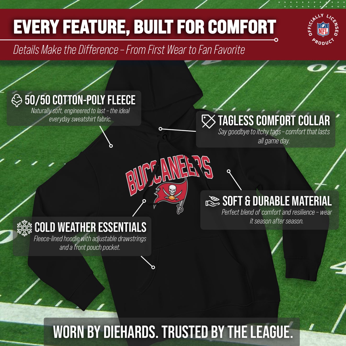 Tampa Bay Buccaneers NFL Home Team Hoodie - Black