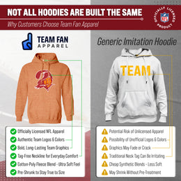 Tampa Bay Buccaneers NFL Adult Unisex Modern Throwback Ultra Soft Fleece Hooded Sweatshirt - Orange