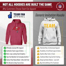 Tampa Bay Buccaneers NFL Adult Unisex Modern Throwback Ultra Soft Fleece Hooded Sweatshirt - Red