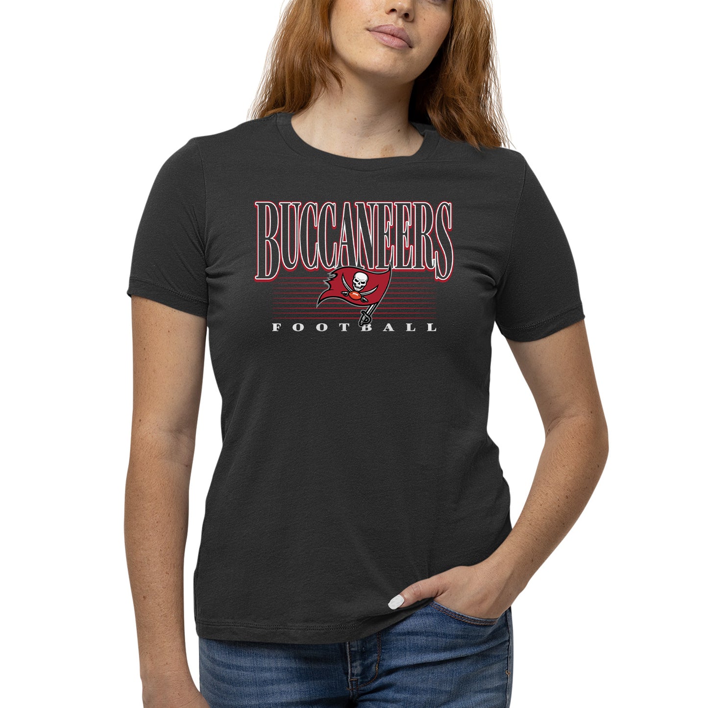 Tampa Bay Buccaneers NFL Womens Overtime Blueprint Tag-Less T-Shirt - Black