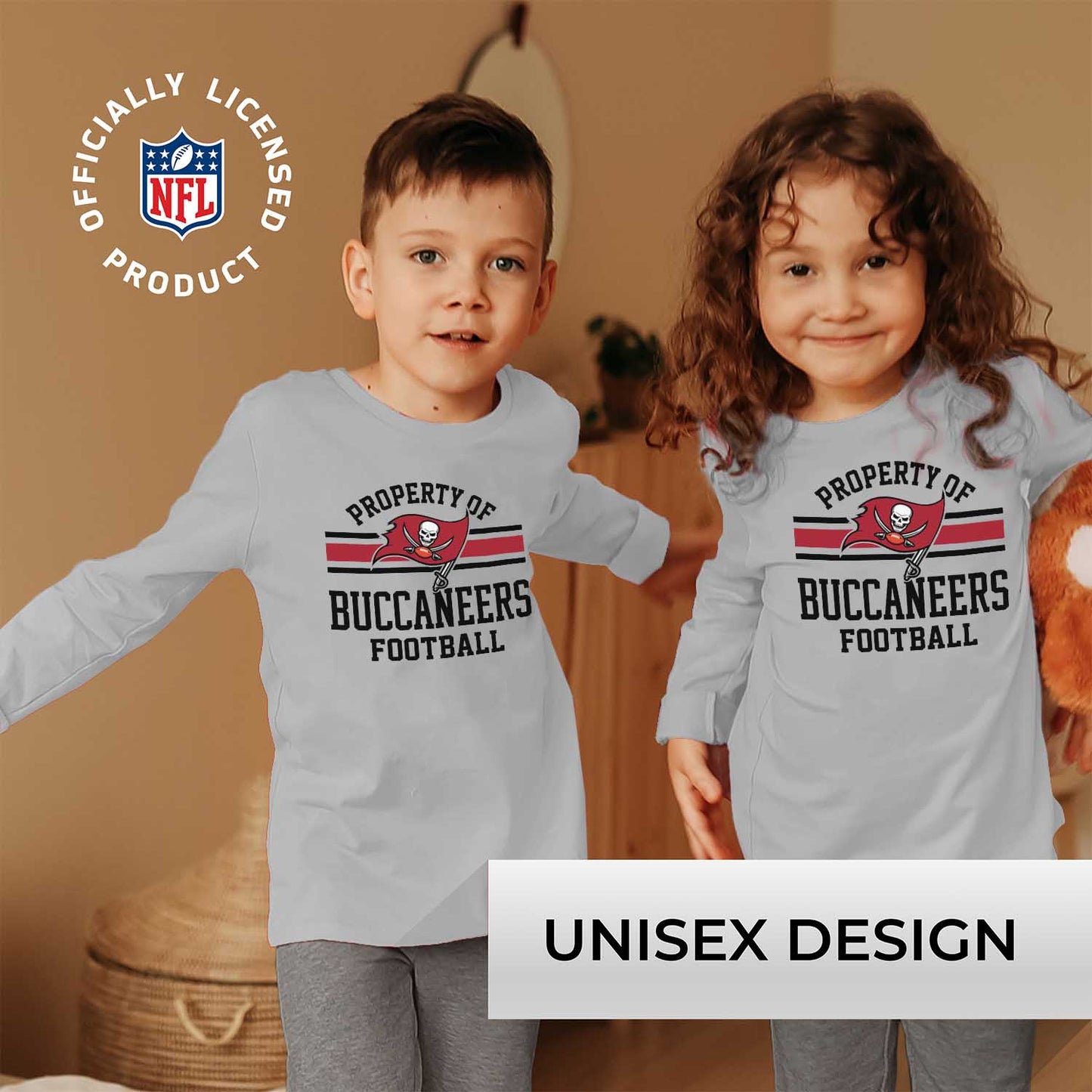 Tampa Bay Buccaneers NFL Youth Property Of Crew Sweatshirt - Sport Gray