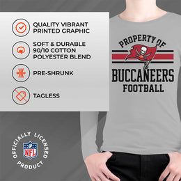 Tampa Bay Buccaneers NFL Youth Property Of Crew Sweatshirt - Sport Gray