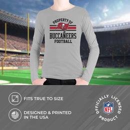 Tampa Bay Buccaneers NFL Youth Property Of Crew Sweatshirt - Sport Gray