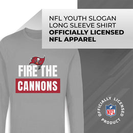 Tampa Bay Buccaneers NFL Youth Team Slogan crewneck Sweatshirt - Gray