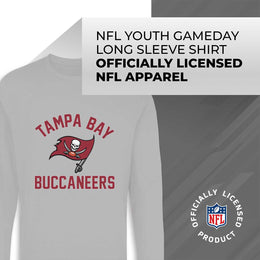 Tampa Bay Buccaneers NFL Gameday Youth Football Long Sleeve Shirt - Gray