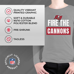 Tampa Bay Buccaneers NFL Youth Team Slogan Long Sleeve Shirt  - Gray