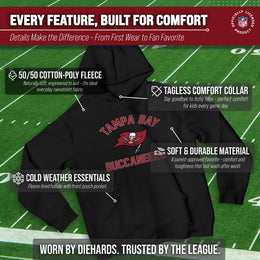 Tampa Bay Buccaneers NFL Youth Gameday Hooded Sweatshirt - Black