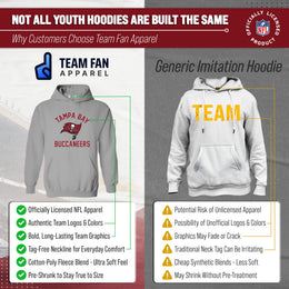 Tampa Bay Buccaneers NFL Youth Gameday Hooded Sweatshirt - Gray