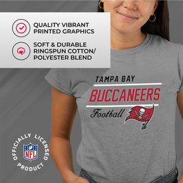 Tampa Bay Buccaneers NFL Womens Plus Size Relaxed Fit T-Shirt - Gray