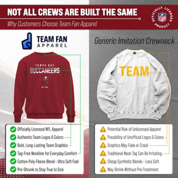 Tampa Bay Buccaneers Adult NFL Diagonal Fade Color Block Crewneck Sweatshirt - Cardinal