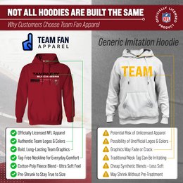 Tampa Bay Buccaneers Adult NFL Speed Stat Sheet Fleece Hooded Sweatshirt - Cardinal