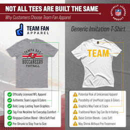 Tampa Bay Buccaneers NFL Adult Short Sleeve Team Stripe Tee - Sport Gray
