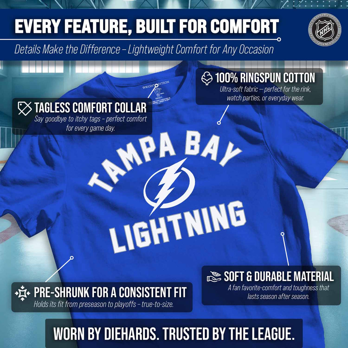 Tampa Bay Lightning NHL Gameday T-Shirt - Royal Blue
