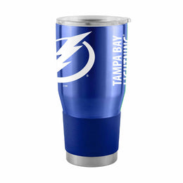 Tampa Bay Lightning NHL Hockey 30oz Stainless Steel Vacuum Insulated Game Day Tumbler with Silicone Grip - Royal