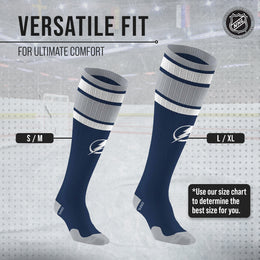 Tampa Bay Lightning NHL Adult Knee High-Performance Socks - Navy