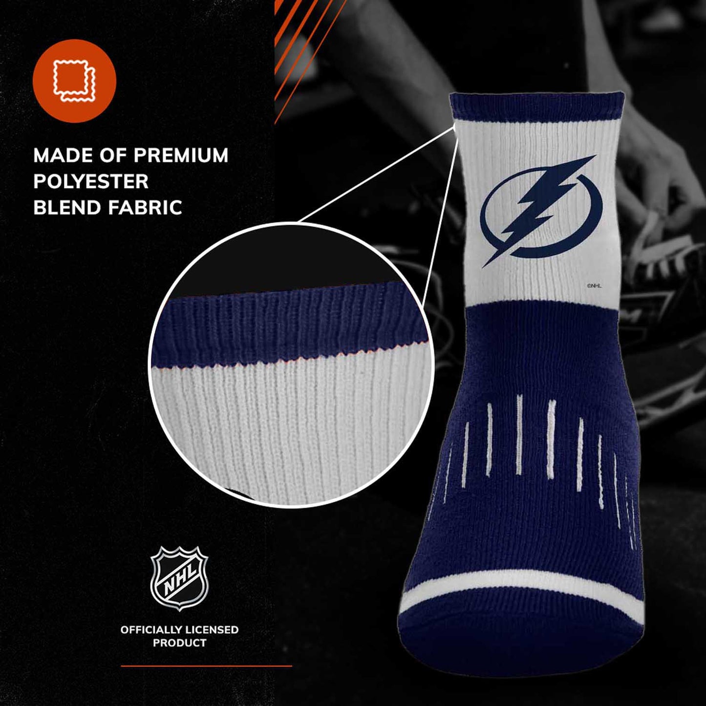 Tampa Bay Lightning NHL Youth Surge Socks - Navy