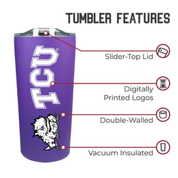 TCU Horned Frogs Campus Colors  NCAA Tumbler - Purple