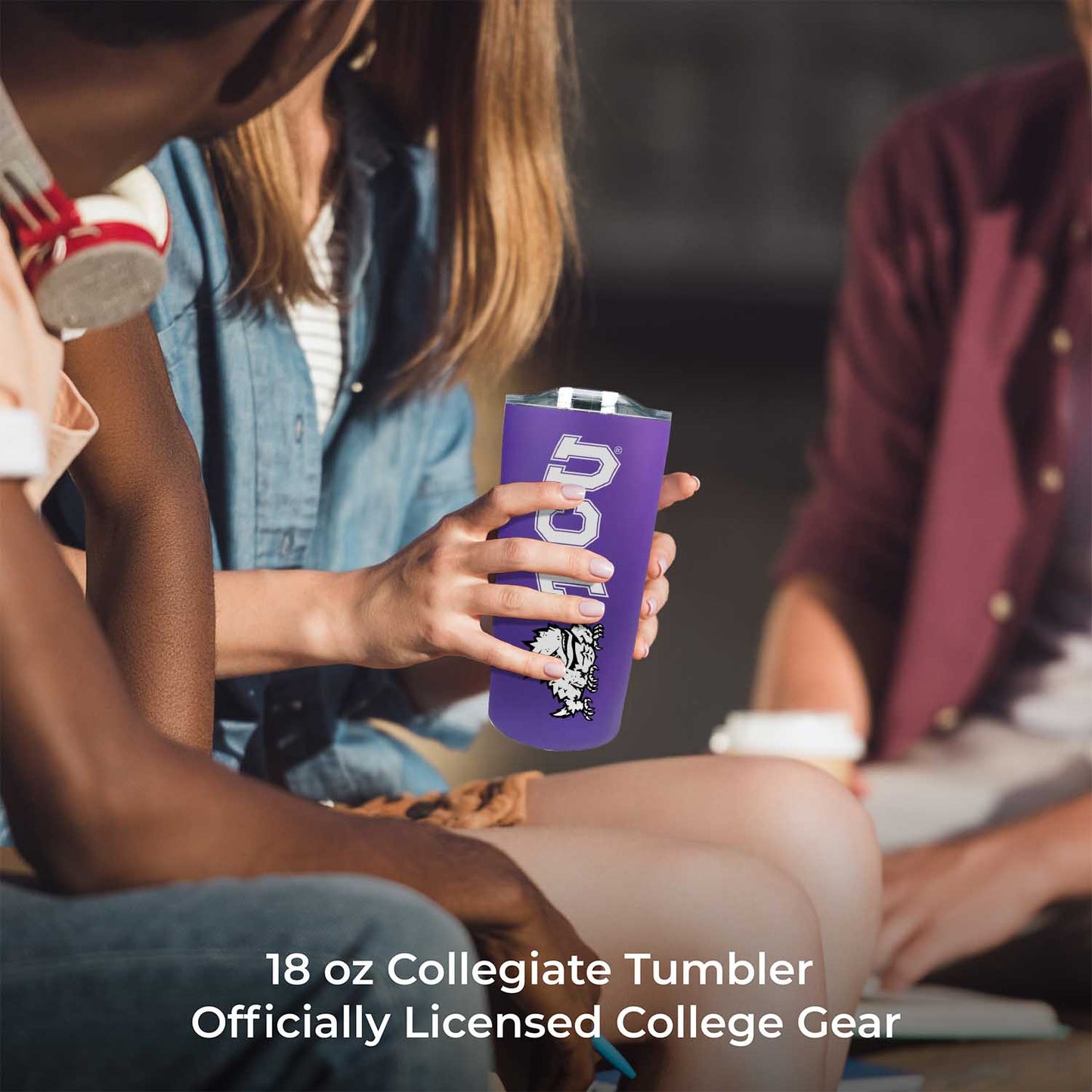 TCU Horned Frogs Campus Colors  NCAA Tumbler - Purple