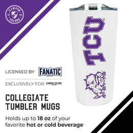 Campus Colors NCAA Stainless Steel Tumbler - 18 oz Double-Walled Insulated - Officially Licensed College Drinkware - BPA Free