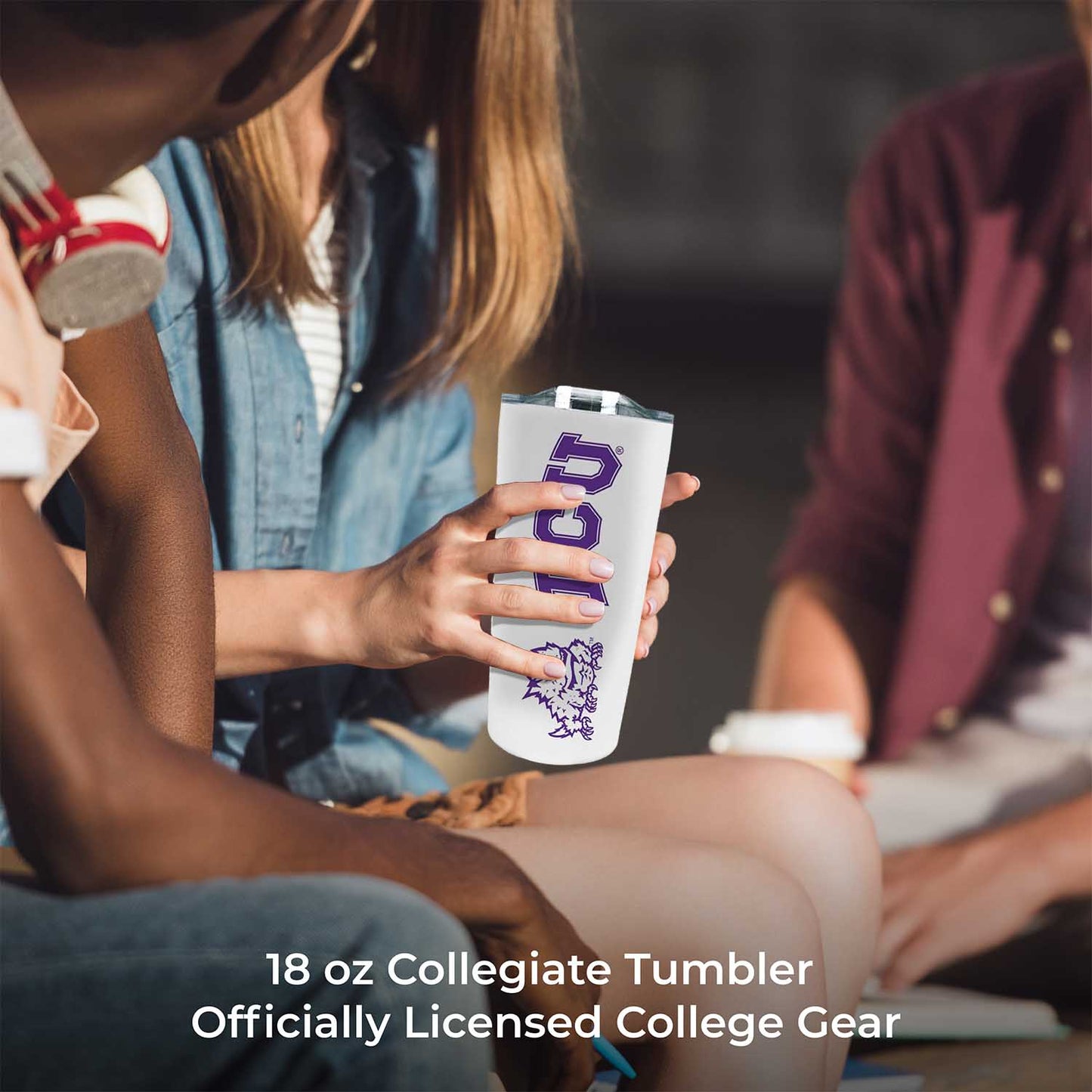 TCU Horned Frogs Campus Colors  NCAA Tumbler - White