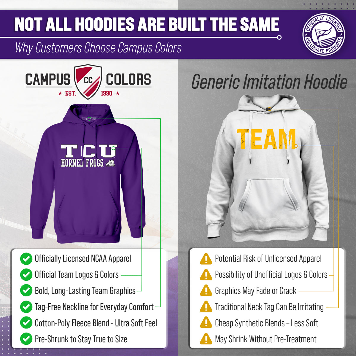 TCU Arch & Logo Gameday Hoodie - Purple