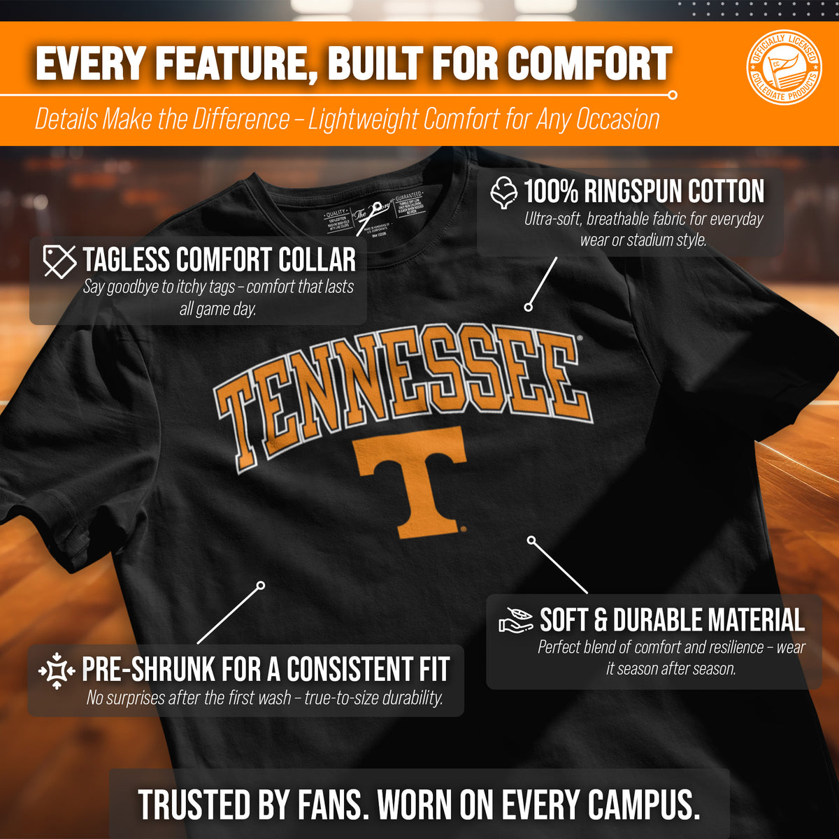 Tennessee Volunteers Gameday Cotton T-Shirt for Men and Women