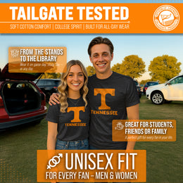 Tennessee Volunteers Adult MVP Heathered Cotton Blend T-Shirt - Black Heather