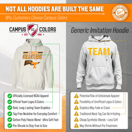 Tennessee Volunteers NCAA Adult Unisex Varsity Club Pennant Hooded Fleece Sweatshirt - Off White