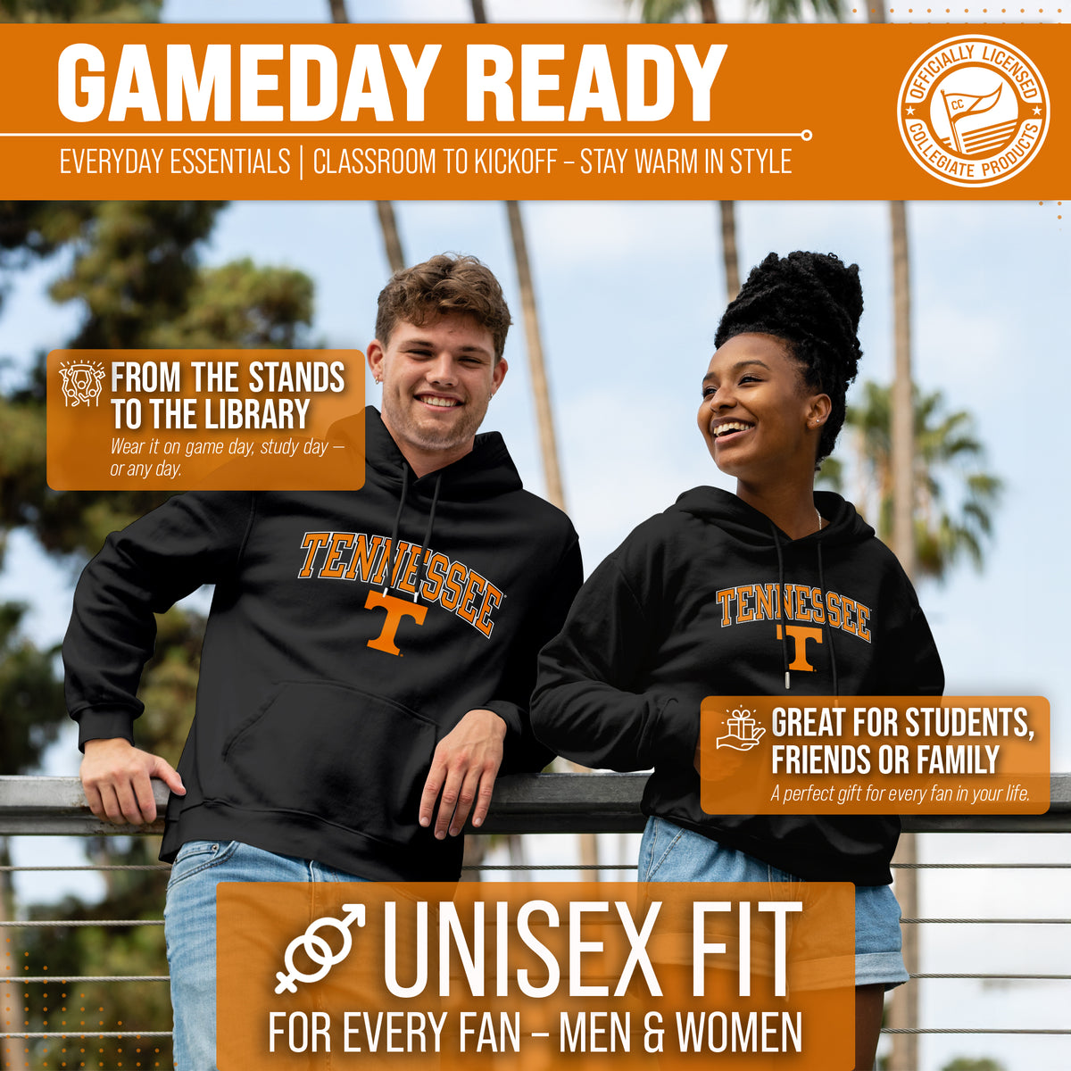 TENN Arch & Logo Gameday Hoodie - Black