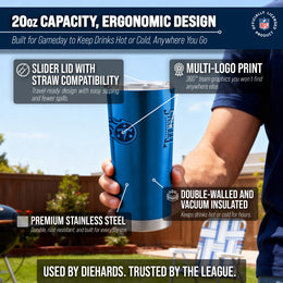Tennessee Titans NFL 20oz Gameday Stainless Steel Tumbler - Blue