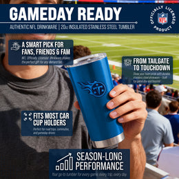 Tennessee Titans NFL 20oz Gameday Stainless Steel Tumbler - Blue