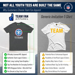 Tennessee Titans  Youth NFL Logo Short Sleeve Tee - Heather Charcoal