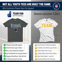 Tennessee Titans NFL Youth Football Helmet Tagless T-Shirt - Charcoal