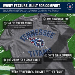 Tennessee Titans NFL Adult Gameday T-Shirt - Sport Gray