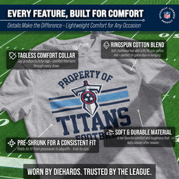 Tennessee Titans NFL Adult Property Of T-Shirt - Sport Gray
