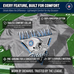 Tennessee Titans  NFL Officially Licensed Retro Triangle T-Shirt Unisex - Sport Gray