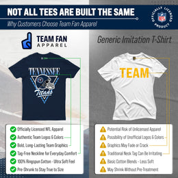 Tennessee Titans NFL Adult Retro Triangle Unisex T-Shirt - Navy