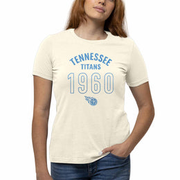 Tennessee Titans NFL Womens Big Date Tag-Less T-Shirt - Natural