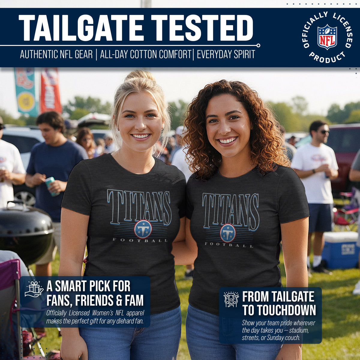 Tennessee Titans  Overtime Blueprint Women's NFL Short Sleeve T-Shirt - Black