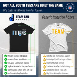 Tennessee Titans  NFL Youth Modern Endzone T-Shirt Boys Girls - Black