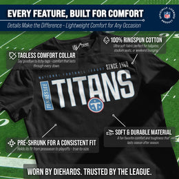 Tennessee Titans  NFL Youth Modern Endzone T-Shirt Boys Girls - Black