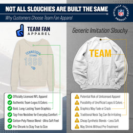 Tennessee Titans NFL Womens Big Date French Terry Slouchy Top - Natural