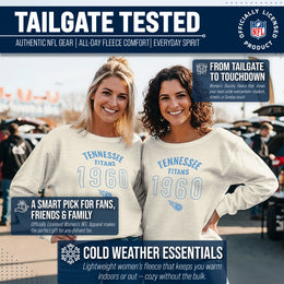 Tennessee Titans NFL Womens Big Date French Terry Slouchy Top - Natural
