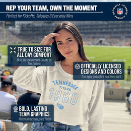 Tennessee Titans NFL Womens Big Date French Terry Slouchy Top - Natural