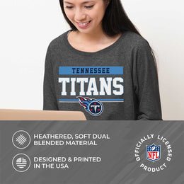 Tennessee Titans NFL Womens Team Block French Terry Slouchy Top - Charcoal