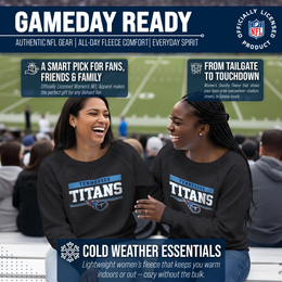 Tennessee Titans NFL Womens Team Block French Terry Slouchy Top - Charcoal