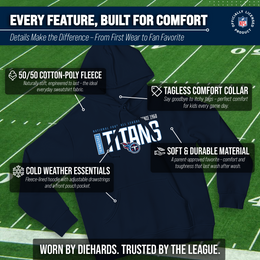 Tennessee Titans NFL Adult Unisex Modern Endzone Soft Fleece Hooded Sweatshirt - Navy