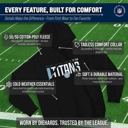 Tennessee Titans NFL Adult Unisex Modern Endzone Soft Fleece Hooded Sweatshirt - Black